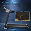 HOMCOM Folding Treadmill, 2.0HP Incline Treadmill Running Machine, 12.8 km/h, with LED Display, Manual Incline, 12 Preset Programs, Drink & Phone Holder for Home Gym Fitness - 6