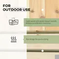 Outsunny 37L Wooden Garden Planter & Bench Combination Garden Raised Bed Patio Park Natural 176 x 38 x 40 cm - 5