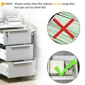 HOMCOM Three-Drawer Locking Filing Cabinet - Grey/White - 8