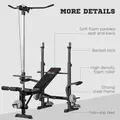 HOMCOM Adjustable Weight Bench with Pulley System, Incline Bench Press Set with Squat Rack, Leg Developer, Butterfly and Weight Storage, for Home Gym Full Body Workout - 7