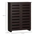 HOMCOM 15 Shoe Storage Cabinet - Wood-Effect - 2