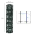 PawHut 0.6M x 10M Chicken Wire Mesh Roll Rabbit Poultry Animal Fence PVC Coated Steel Metal Garden Netting Fencing - 2