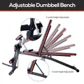 HOMCOM Adjustable Reclined Dumbbell Bench Weight Lifting Set Folding Sit Up Ab Bench Home Training Gym Multiuse Workout Exercise Fitness with 2 x 4kg Dumbbells - 3