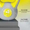 SPORTNOW Kettlebell, 4kg Kettle Bells with Handle for Home Gym Weight Lifting and Strength Training, Yellow and Grey - 5