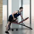 HOMCOM Adjustable Reclined Dumbbell Bench Weight Lifting Set Folding Sit Up Ab Bench Home Training Gym Multiuse Workout Exercise Fitness with 2 x 4kg Dumbbells - 1