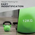 HOMCOM Soft Kettlebell, 12kg Kettle Bell with Non-Slip Handle for Home Gym Weight Lifting and Strength Training, Green - 4