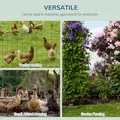 PawHut 0.6M x 10M Chicken Wire Mesh Roll Rabbit Poultry Animal Fence PVC Coated Steel Metal Garden Netting Fencing - 5