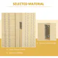 HOMCOM 4 Panel Folding Room Divider Screen, Wall Panel Privacy Furniture, Freestanding Paravent Partition Separator for Living Room, Bedroom and Office, 180 x 180cm, Natural - 4