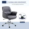 Vinsetto Swivel Computer Office Chair Mid Back Desk Chair for Home Study Bedroom,  Charcoal Grey - 5