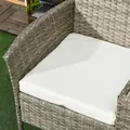 Outsunny Two-Seat Rattan Chair, with Middle Table - Grey - 7