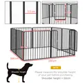 PawHut 80cm 8 Panels Heavy Duty Dog Pen, Pet Playpen for Indoors, Outdoors, Small, Medium Dogs - 2