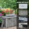 Outsunny 50,000 BTU Gas Fire Pit Table with Cover and Glass Screen - Grey - 7