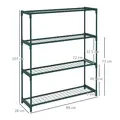 Outsunny Four-Tier Steel Plant Shelf - Black - 2