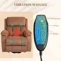 HOMCOM Eight Massage Point Electric Reclining Lift Chair, with Remote - Brown - 4