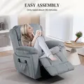 HOMCOM Eight-Point Massage Lift Chair, with Remote - Grey - 7