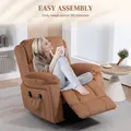 HOMCOM Eight Massage Point Electric Reclining Lift Chair, with Remote - Brown - 7