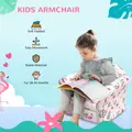 AIYAPLAY Kids Armchair with Flamingo Design, Wooden Frame, for Bedroom, Playroom, Kids Room - Pink - 6