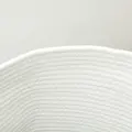 HOMCOM 36L Cotton Rope Laundry Basket, with Handles - Cream White - 8