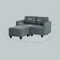 HOMCOM 'L' Shape Modular Storage Sofa - Dark Grey - 2