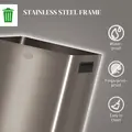 HOMCOM 40L Dual Compartment Stainless Steel Bin, with Deodoriser Holders - Gold Tone - 7