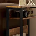 HOMCOM Industrial-Style Side Table - Black/Brown - 7