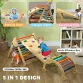 AIYAPLAY 5-in-1 Toddler Climbing Frame with Ramp, Arch, for 18-48 Months, Multicoloured - 3