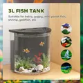 PawHut 3L Small Fish Tank with Filter System, LED Light, Small Fish Tank for Betta, Shrimp, Black - 4