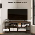 HOMCOM Industrial-Style Corner TV Unit - Black/Brown - 4