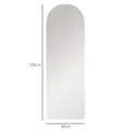 HOMCOM 120 x 40cm Arch Mirror, with LED Lights - 2