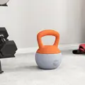 SPORTNOW 12KG Soft Kettlebell, Kettlebell with Non-Slip Handle for Home Gym, Weight Lifting, Strength Training, Orange/Grey - 6