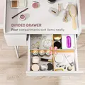 HOMCOM Three Drawer Compact Dressing Table - White - 4