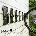 SPORTNOW 8 Pack Bike Rack, Wall Mounted Bicycle Hanger Hook, Foldable Garage Bike Wall Rack, Bicycle Storage Holder for Indoor Outdoor Use - 3