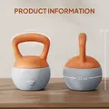 SPORTNOW 12KG Soft Kettlebell, Kettlebell with Non-Slip Handle for Home Gym, Weight Lifting, Strength Training, Orange/Grey - 2