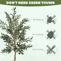 HOMCOM Silk Leaf Artificial Olive Trees - 6