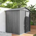 Outsunny 4.3 x 5ft Outdoor Garden Storage Shed - Grey Wood Effect - 6