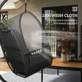 Outsunny Hanging Egg Chair, with Cushion - Dark Grey - 3