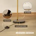 HOMCOM 167cm Arc Floor Lamp for Living Room, Modern Adjustable Standing Lamp with Foot Switch, Faux Black Marble Base and Bell Shade for Home Offices, Bedrooms, Gold Tone - 3