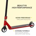 HOMCOM Stunt Scooter, 360° Entry Level Tricks Scooter w/ Lightweight Aluminium Deck and ABEC 7 Bearing, For Age 14+ Beginners, Red - 5