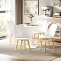 HOMCOM Five-Piece Modern Dining Set - White - 1