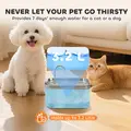 PawHut 3.2L Cat Water Fountain for Drinking, Cat Fountain Stainless Steel with Visible Water-Level Window, Ultra-Silent Pump - 5
