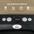 HOMCOM Foldable Walking Treadmill, with LED Display and Wheels, for Home, Office, Fitness Studio, Orange - 4