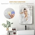 HOMCOM 50 x 70 cm Anti-Fog LED Bathroom Mirror, with Bluetooth - Silver Tone - 6