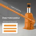 HOMCOM 12 Tonne Hydraulic Bottle Jack with 19-37 cm Lifting Range, Heavy Duty Portable Compact Car Jack Lift with Saddle and 3 Section Handle for Pickup, Truck, Auto Repair Maintenance, Orange - 5