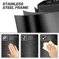 HOMCOM 40L Dual Compartment Stainless Steel Bin, with Deodoriser Holders - Glossy Black - 7
