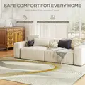 HOMCOM Modern Area Rug, Machine Washable Rug, Allergy-Friendly Floor Carpet for Living Room, Bedroom, Dining Room, Home Office, 230 x 160 cm, Cream White - 3