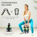 SPORTNOW Dumbbells Set with Storage Rack, 2 x 1kg, 2 x 2kg, 2 x 3kg, Green - 4