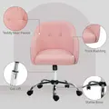 HOMCOM 46-56 cm Teddy Fleece Office Chair - Pink - 5