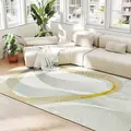 HOMCOM Modern Area Rug, Machine Washable Rug, Allergy-Friendly Floor Carpet for Living Room, Bedroom, Dining Room, Home Office, 230 x 160 cm, Cream White - 8