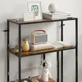 HOMCOM 4-Tier Bookshelf with Open Shelves - Rustic Brown - 8