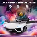 AIYAPLAY 12V Licensed Lamborghini Electric Cars for Kids, Ride On Car with Remote Control for 3-6 Years Old, White - 4
